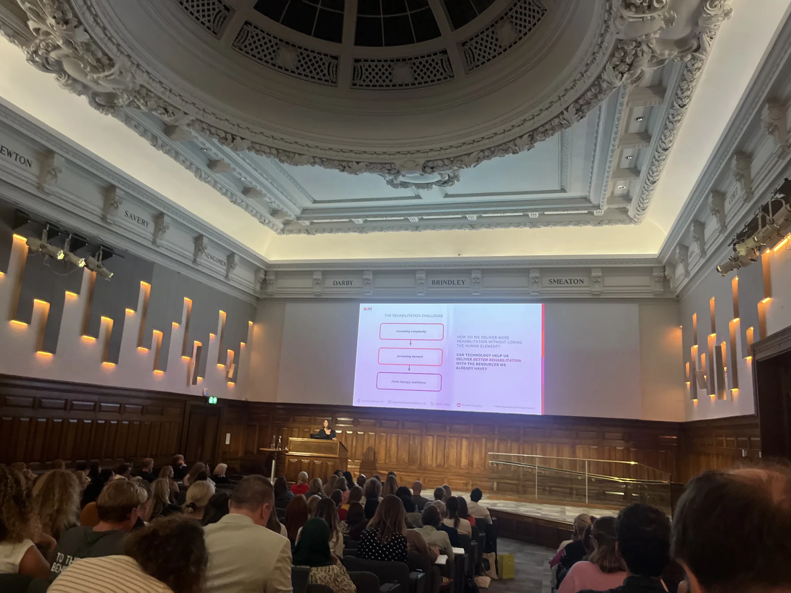 Human-centred AI in rehabilitation conference, with delegates at One Great George Street in London